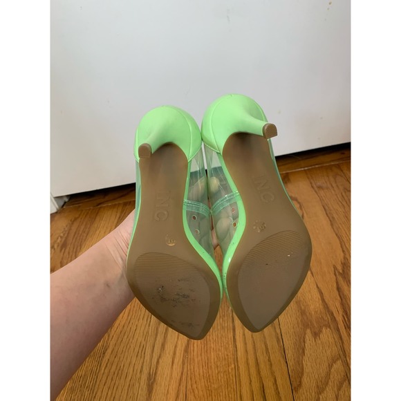 I.N.C Green Transparent Heels Size 5 - Picture 6 of 6